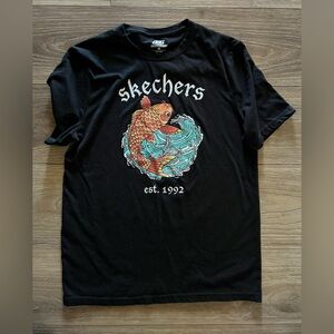 Skechers Mens Koi Wave Graphic T-Shirt, Black